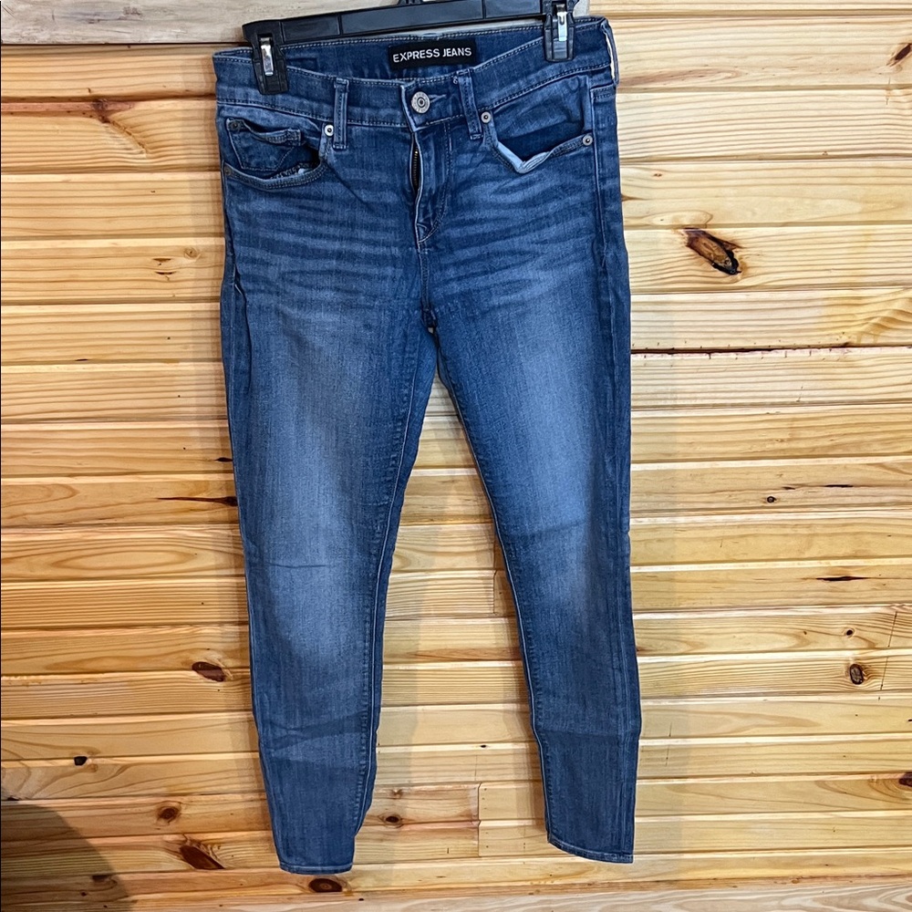 Express Women's Dark Blue Ankle Jeans